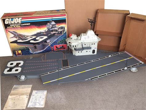 Gi Joe Uss Flagg Aircraft Carrier Near Complete 1985 Hasbro Keel Haul Original Air Craft Carrier