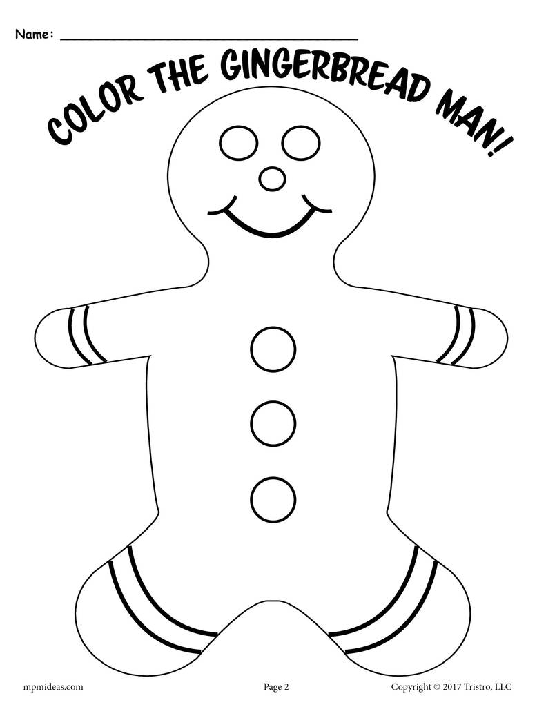 Gingerbread Man Worksheet Twisty Noodle