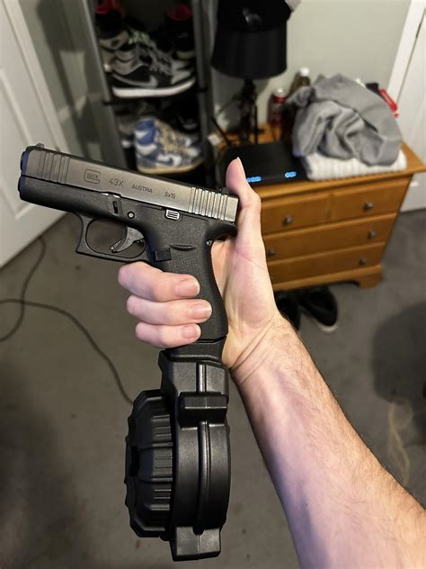 Glock 43X Extended Mag Drum