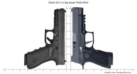 Glock G17 Vs Sig Sauer P320 Xfull Size Comparison Handgun Hero