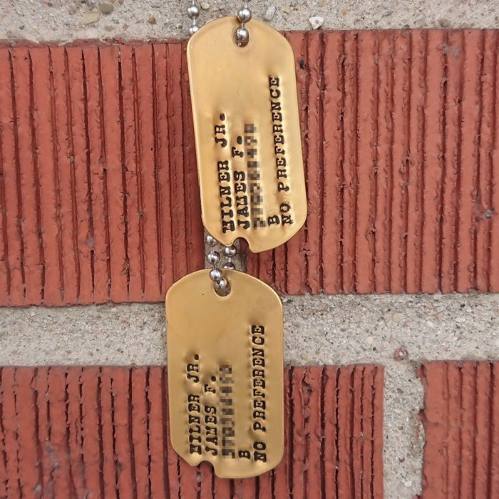 Gold Military Dog Tags