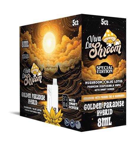 Golden Paradise Mushroom Blue Lotus Vape 8Ml