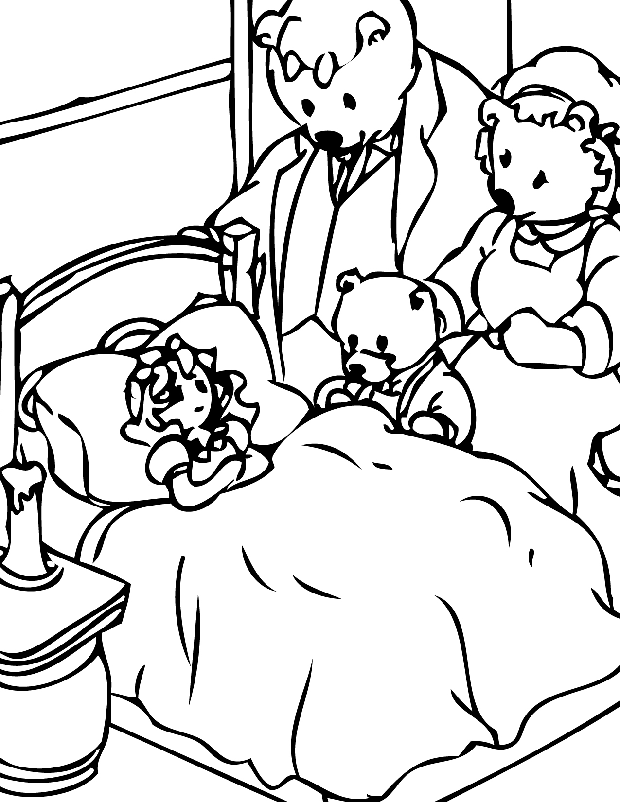 Goldilocks And The Three Bears Pictures To Colour