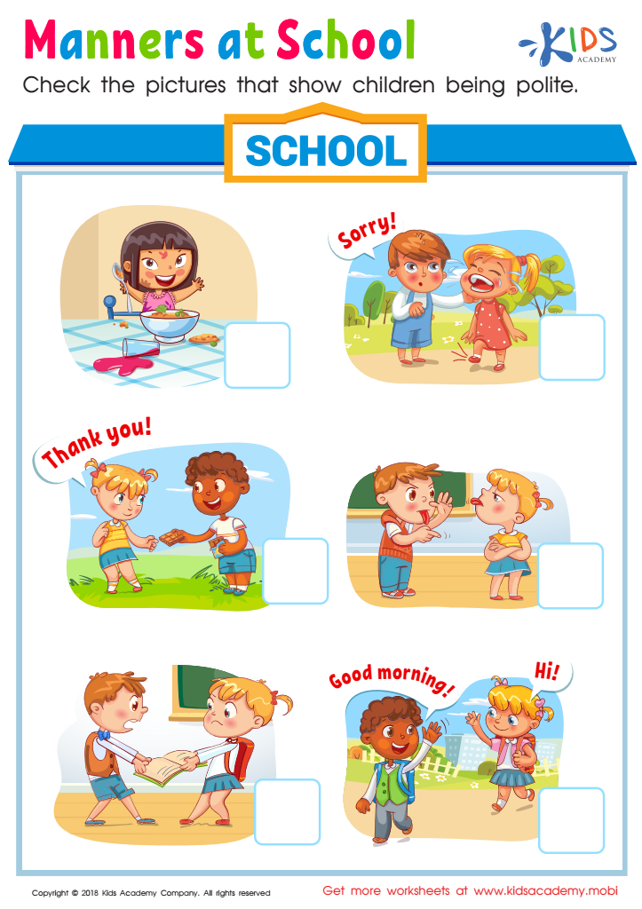 5 Fun Good Manners Worksheets for Kids