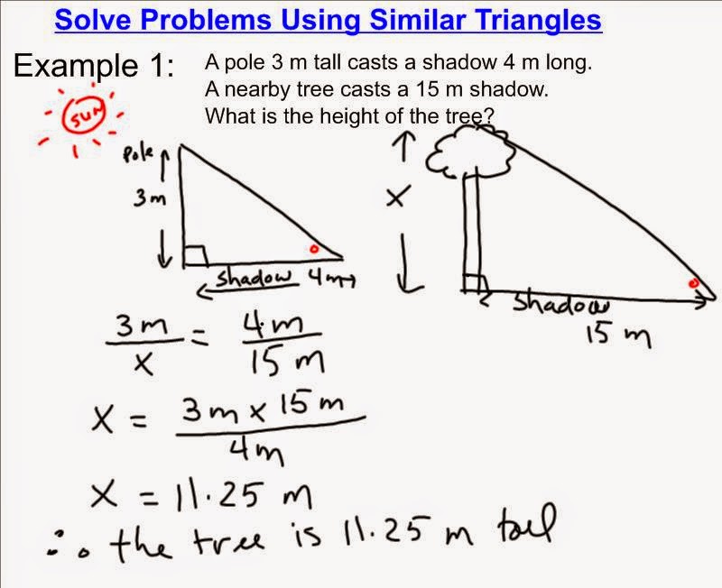 Gr 10 Applied Math Solving Problems Using Similar Triangles