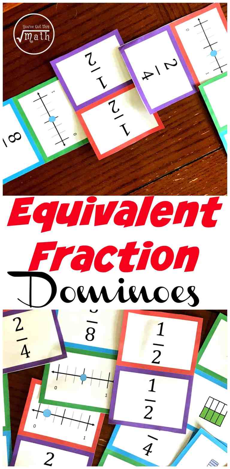 Grab This Engaging Fraction Game Equivalent Fraction Dominoes