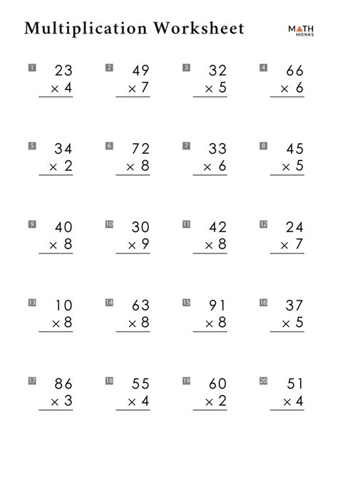 Grade 3 Multiplication Worksheets Pdf