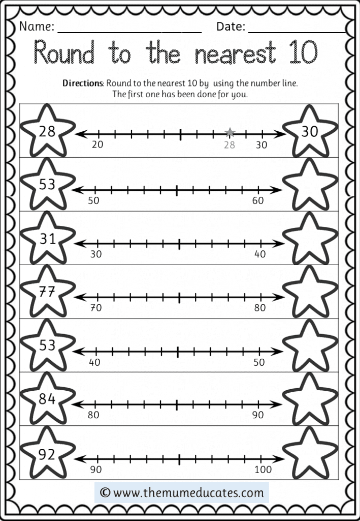 Grade 3 Rounding Worksheet Round Numbers To Nearest 10 100 Or 1 000