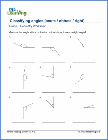 Grade 6 Maths Angles Worksheets