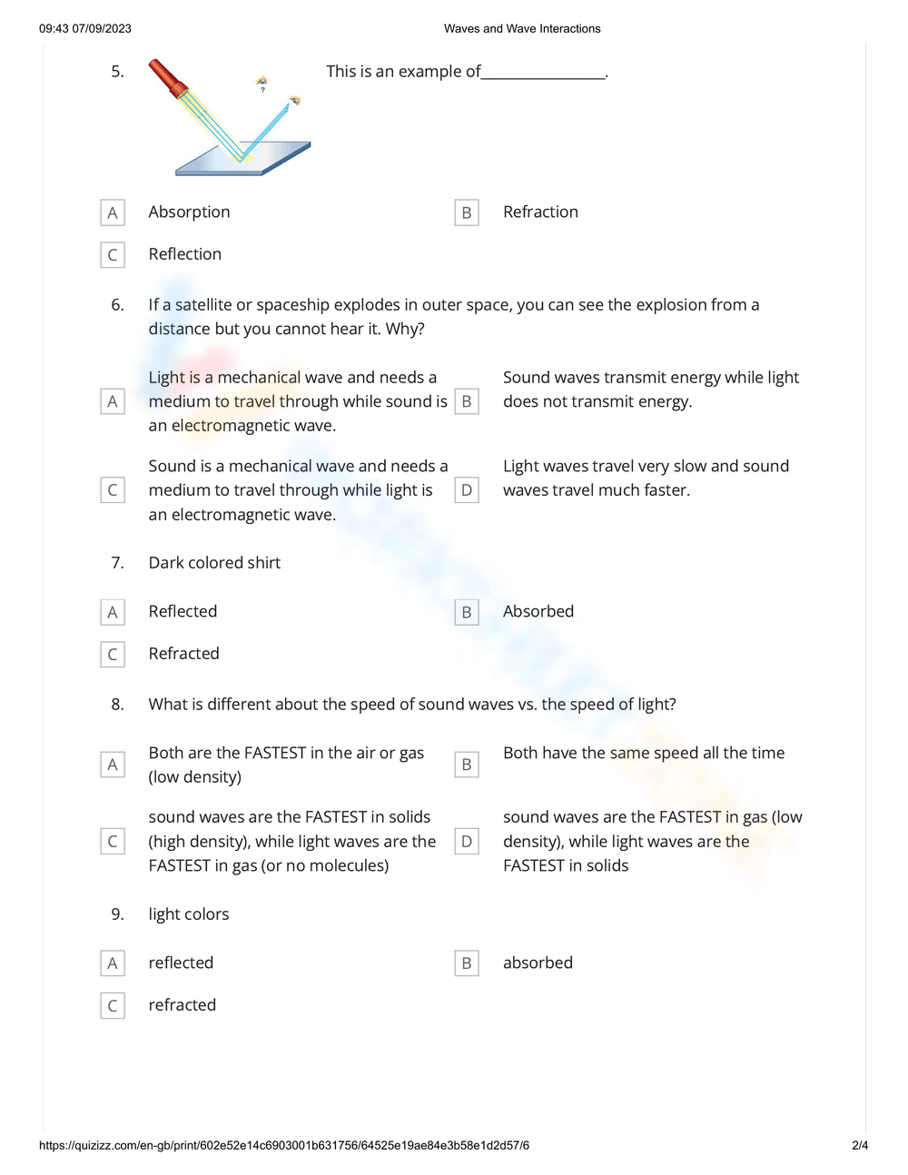 Grade 6 Waves Worksheets 2024 Worksheets Library