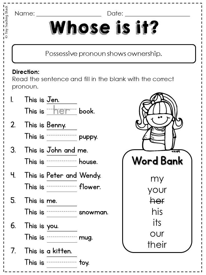 Grammar Worksheets For 1St Graders