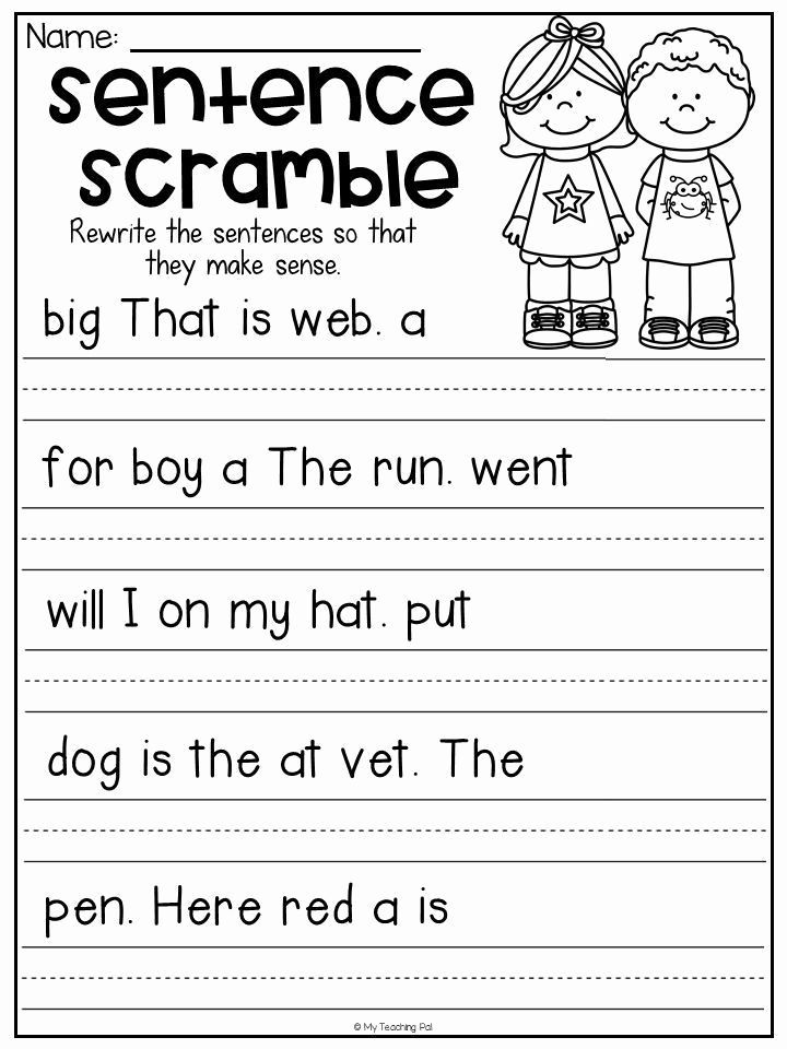 Grammar Worksheets For First Grade