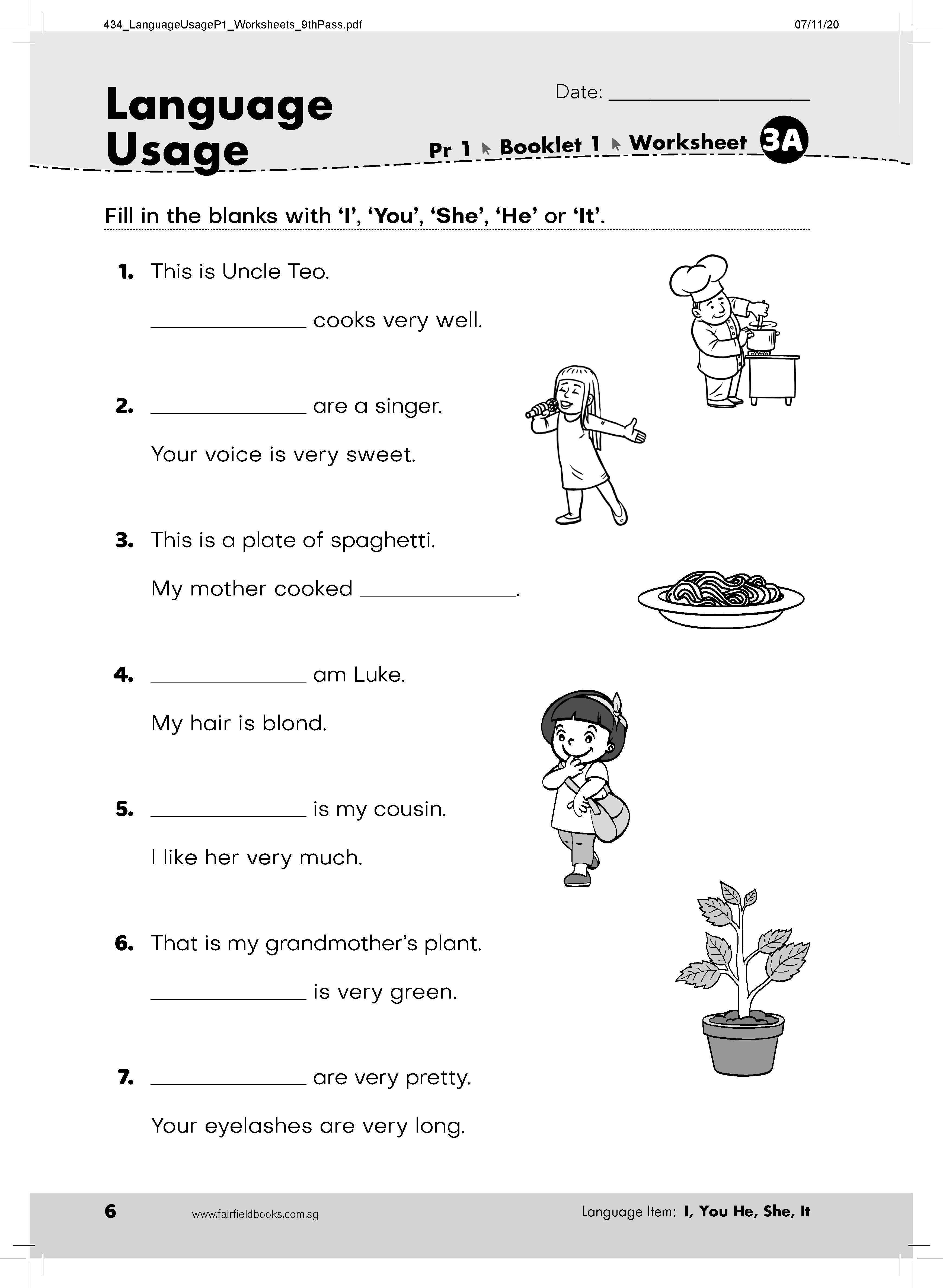 Effective Grammar Worksheets for Primary 1 Success