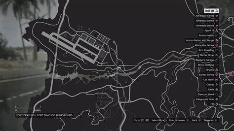 Grand Theft Auto 5 Map Military Base