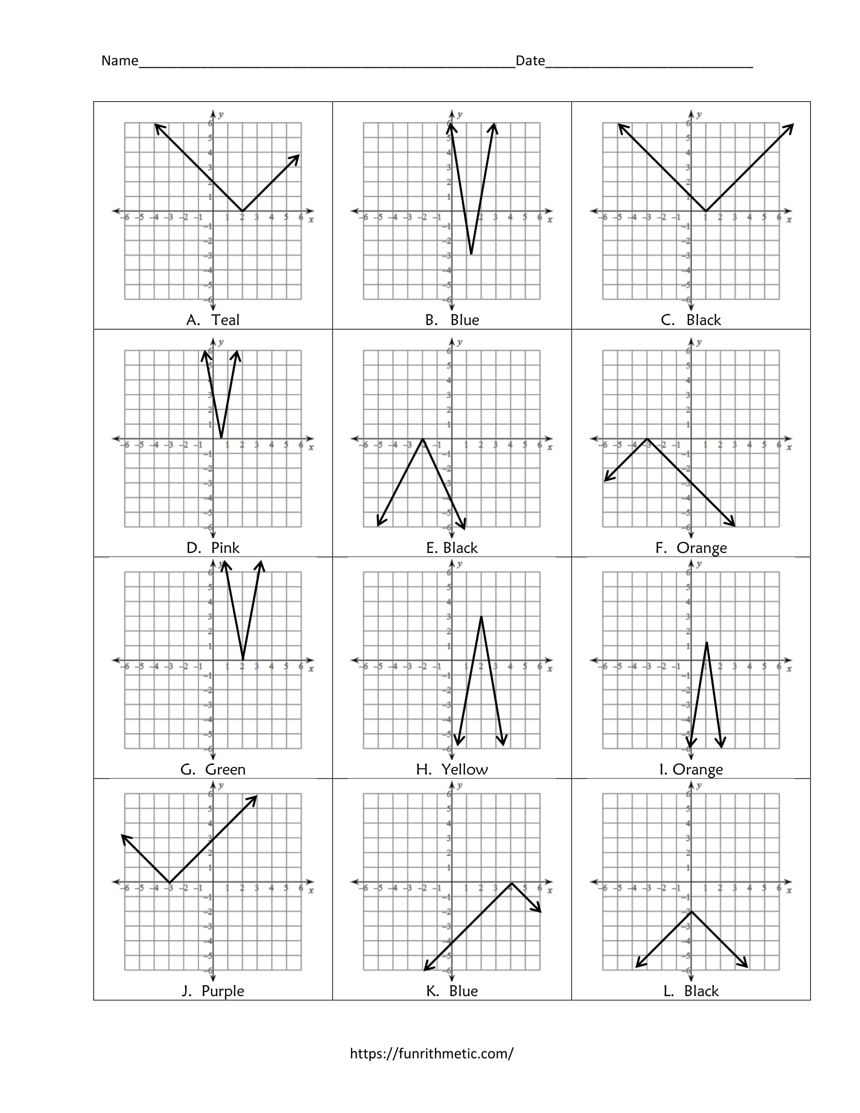 Graph Absolute Value Equations Worksheet Equations Worksheets