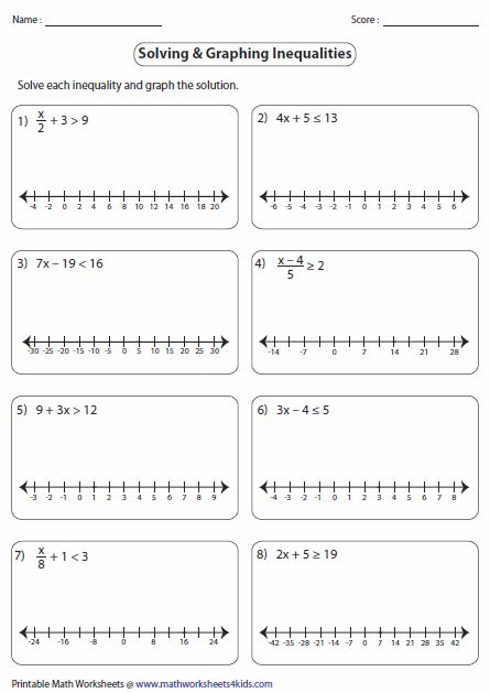 Graphing Inequalities Worksheet Algebra 1