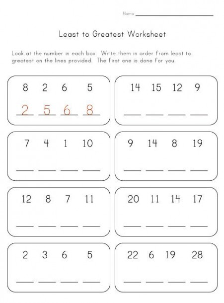 5 Free Greatest to Least Worksheets for Math Mastery