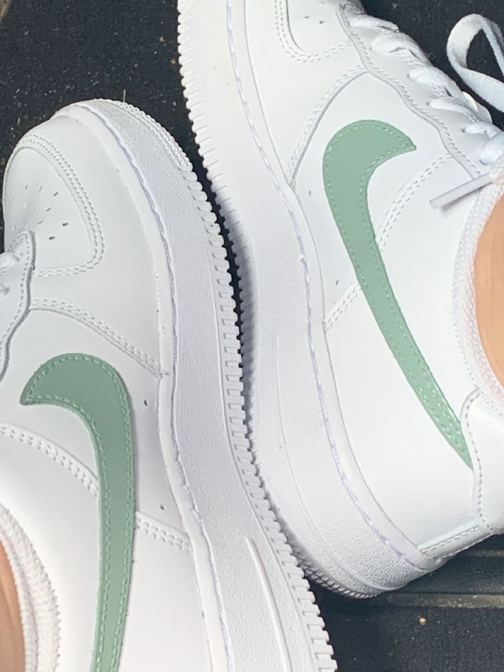 Green White Air Force Sneakers