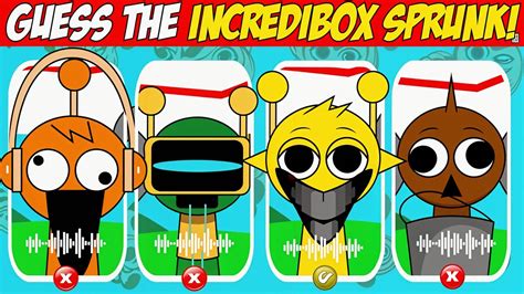 Guess The Incredibox Sprunki Characters By Their Sound Raddy Pinki Sky Tunner Youtube