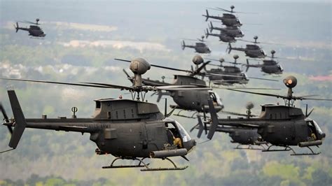 Guinness Record And Last Flight Of Oh 58D Kiowa Warrior Helicopters