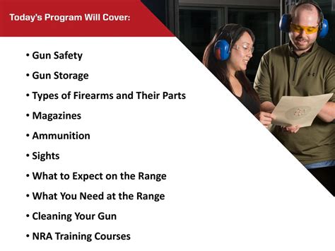 Gun Safety Gun Storage Types Of Firearms And Their Parts Magazines Ammunition Sights What To Expect On The Range What You Need At The Range Cleaning Your Ppt Download