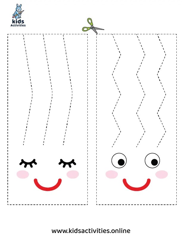 Haircut Scissor Skills Worksheets Free Printable Kids Activities