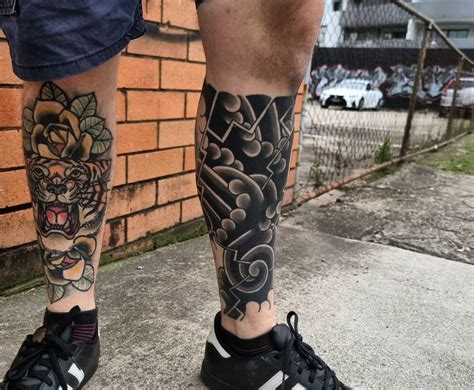 Half Leg Tattoo Men