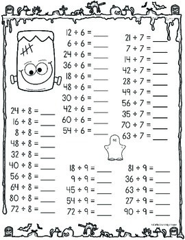 Halloween Division Worksheets By Catherine S Teachers Pay Teachers