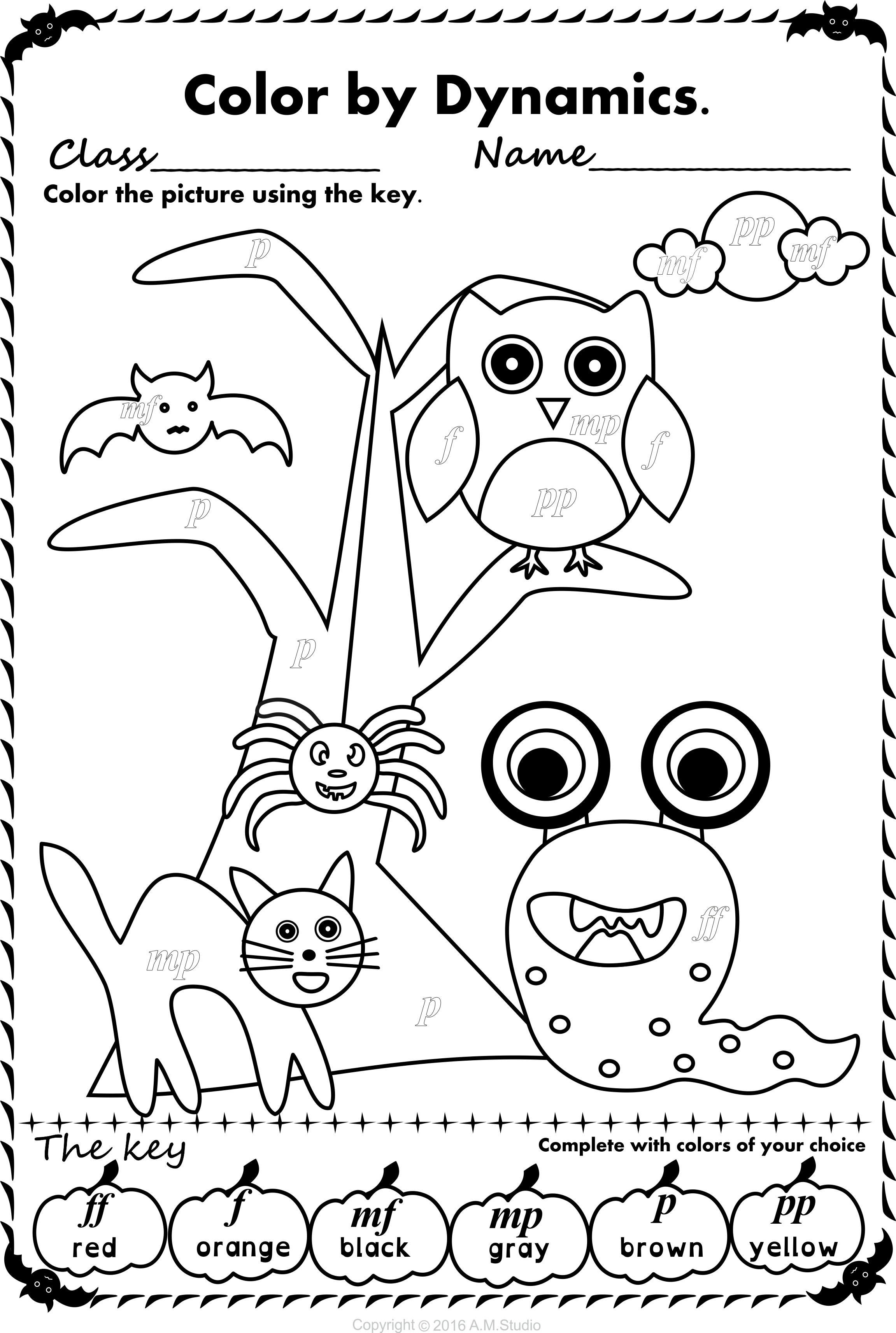 5 Spooky Halloween Music Worksheets for Kids