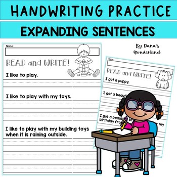 Handwriting Practice For 1St Grade Expanding Simple Sentences