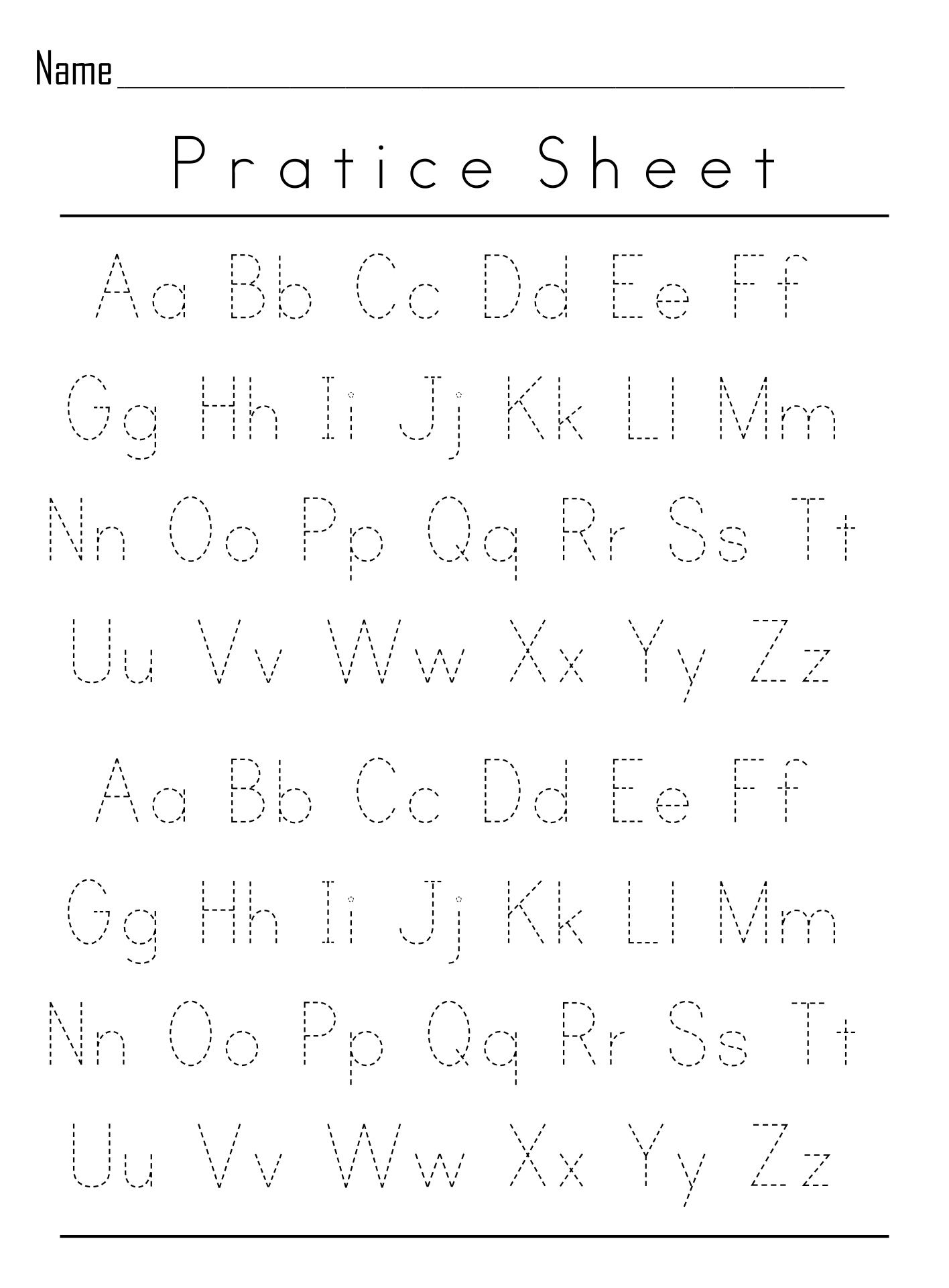 Handwriting Practice Sheets Kindergarten Worksheet24