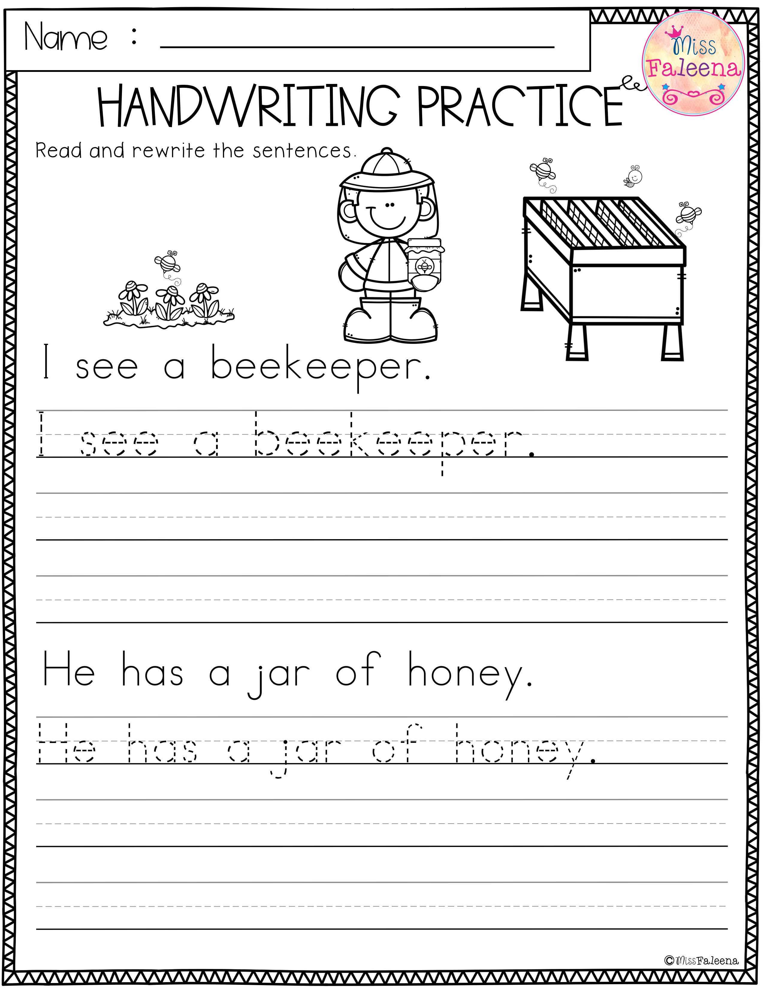 Handwriting Worksheets For 2Nd Graders Handwriting Worksheets