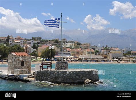 Harbour Of Marathi With A Small Chapel Souda Bay Crete Greece Stock Photo 62996562 Alamy