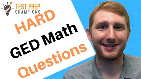 Hard Ged Math Questions And Answers To Help You Pass Ged Math Youtube