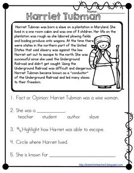 Free Harriet Tubman Worksheets: 5 Must-Haves for Teachers