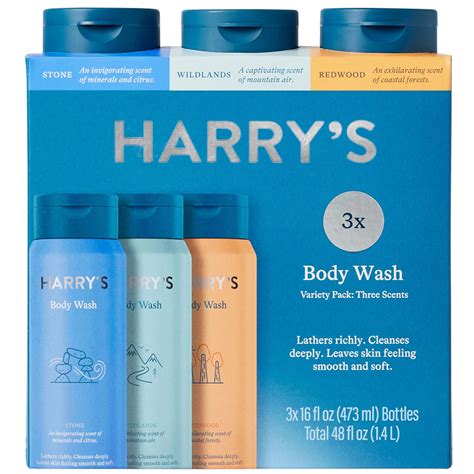 Harry S Body Wash Variety Pack 16 Fluid Ounce Pack Of 3 Walmart Com