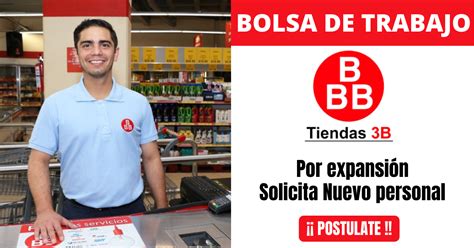 Hay Trabajo En Tientras 3B Importante Cadena De Tiendas Dispone De