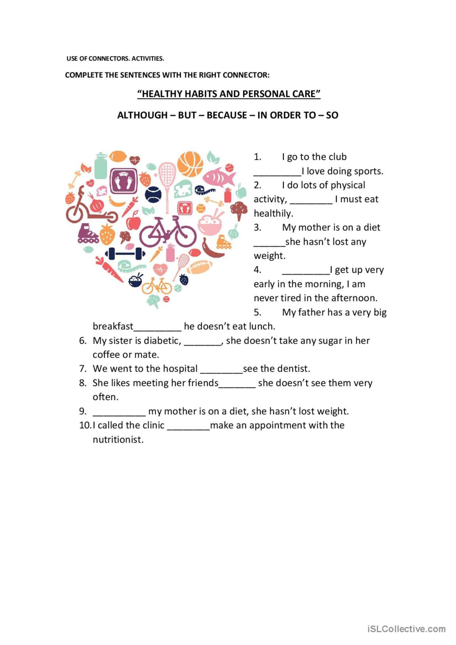 Healthy Habits English Esl Worksheets Pdf Doc