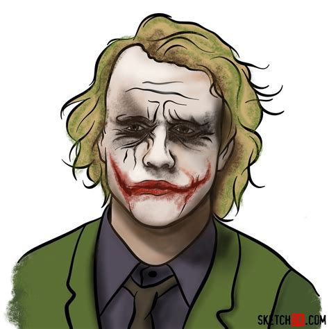 Heath Ledger Joker Drawing