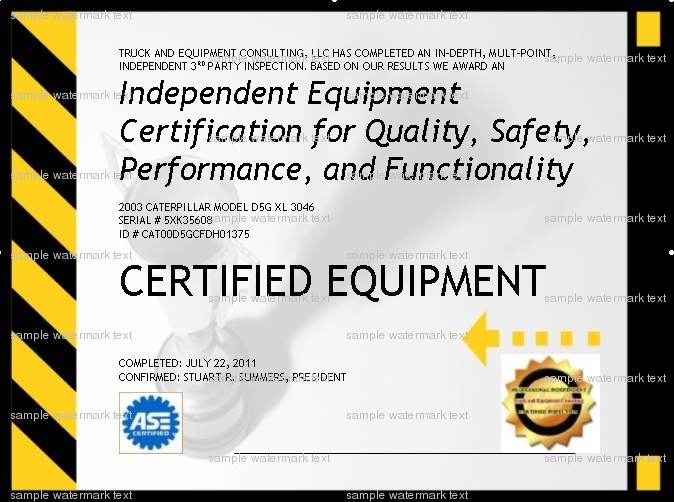 Heavy Equipment Mechanic Certification