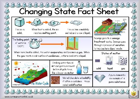 Here S A Simple Fact Sheet On Changing States Of Matter Includes A