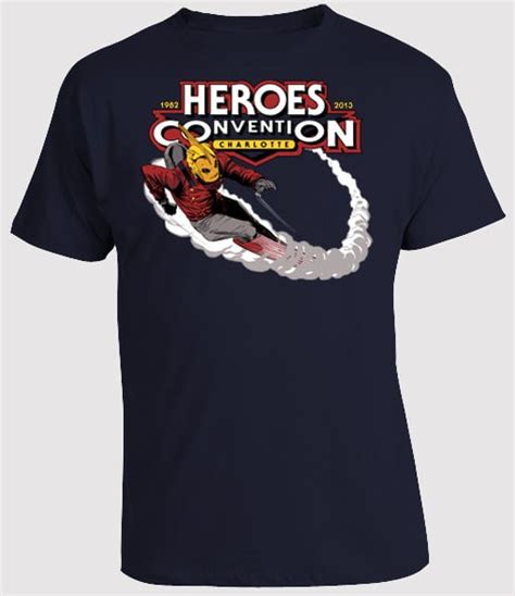 Heroes Aren Amp 39 T Hard To Find Web Store Heroescon 2013 T Shirt Rocketeer By Lee Weeks Navy