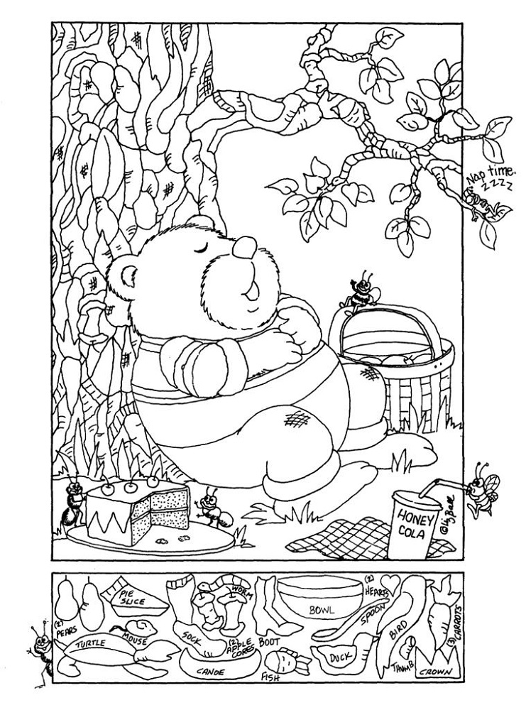 Hidden Pictures Worksheet Kindergarten Summer