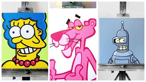 High Cartoon Characters Painting Ideas