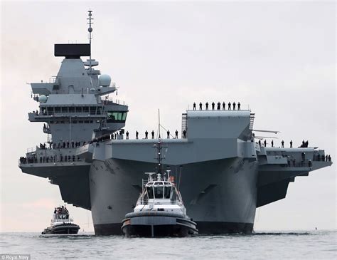 Hms Queen Elizabeth To Reach Portsmouth This Morning Daily Mail Online