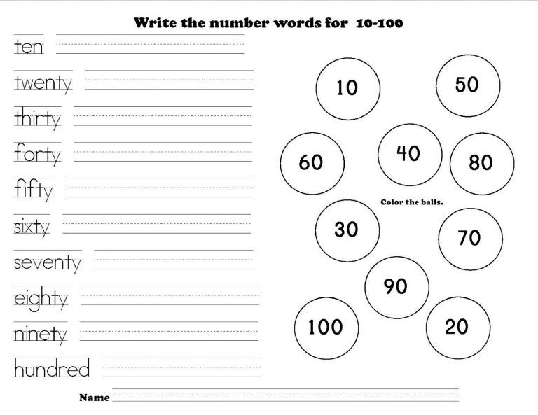 Hoja De Trabajo N Mero 1 100 Number Words Worksheets Mathematics