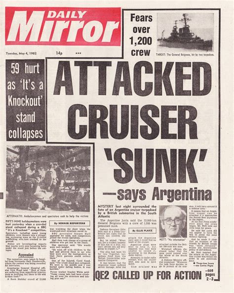 Hold The Front Page Sinking Of The General Belgrano