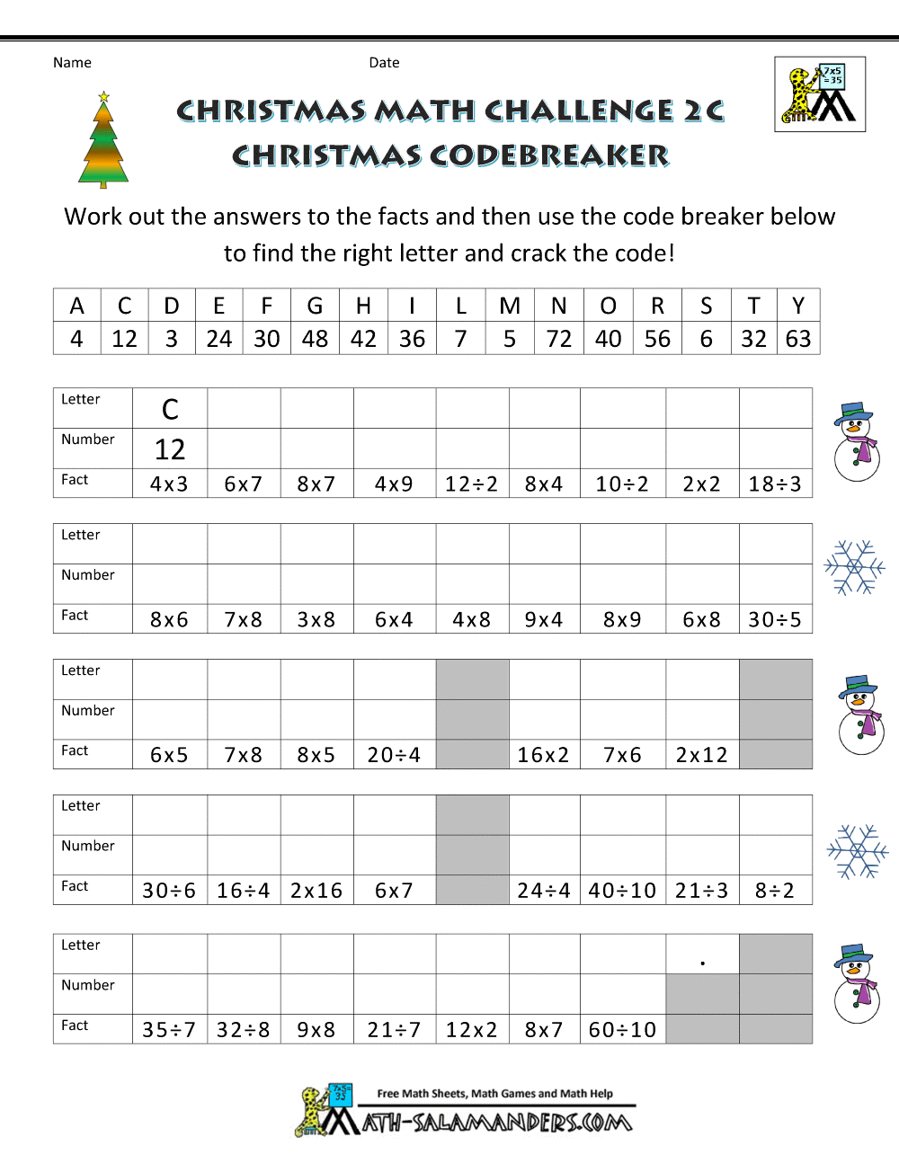 5 Holiday Multiplication Worksheets to Boost Math Skills