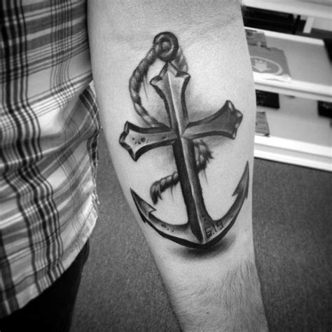 Holy Cross Anchor Cross Tattoo