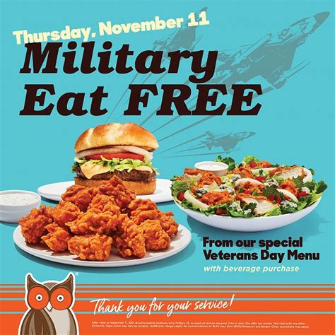 Hooters Honors Military With Free Meals On Veterans Day Hooters